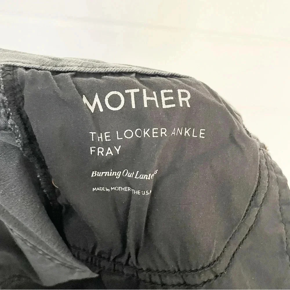 Mother The Looker Ankle Fray Distressed Jeans in Burning Out Lanterns Wash 29 - Picture 16 of 16